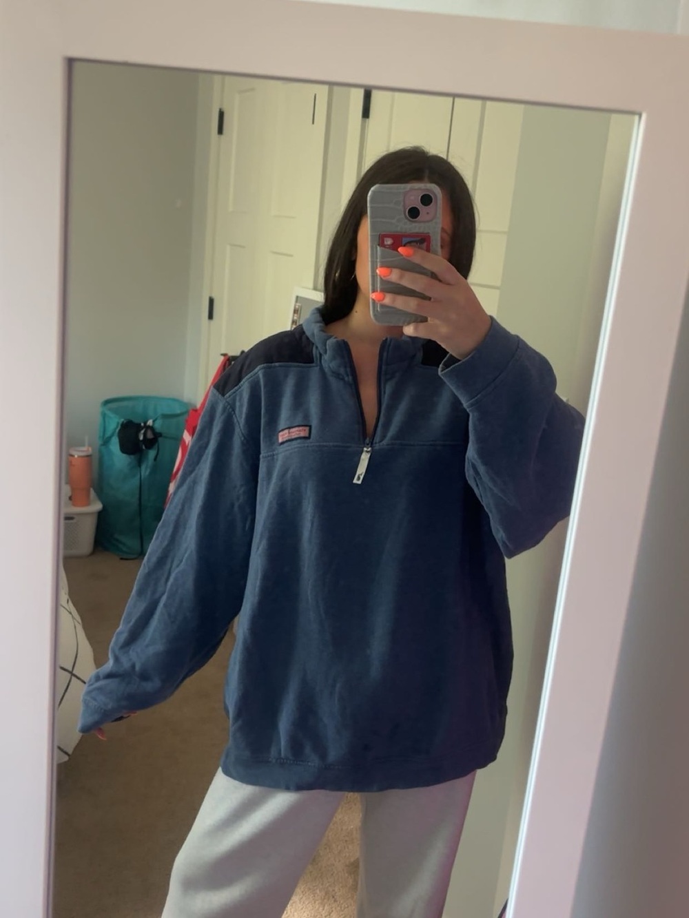 Men’s Vineyard Vines Navy Quarter-Zip Pullover Sweatshirt